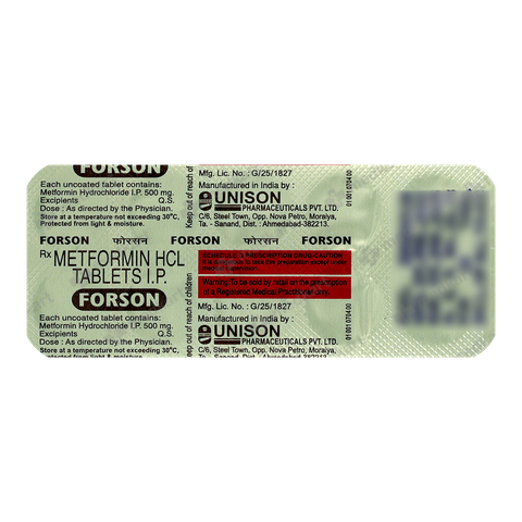 FORSON 500MG TABLET 10'S