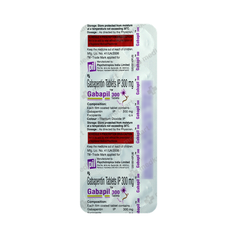 Gabapil 300 Tablet 10s – Price, Uses, Dosage & Side Effects | Medkart