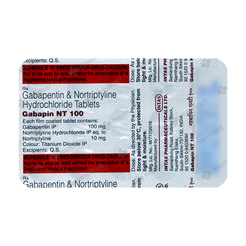 GABATOR NT 100MG TABLET 15'S, Price, Composition & Generic Alternatives ...