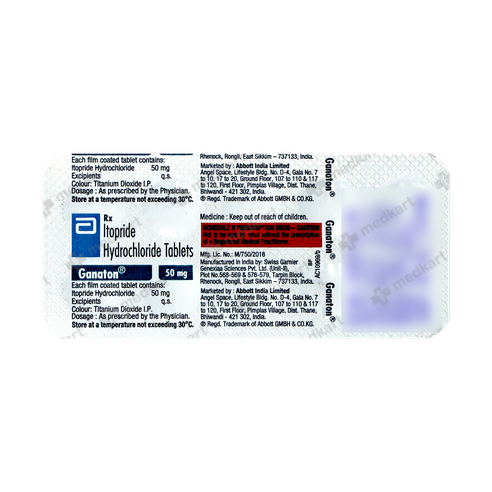GANATON 50MG TABLET 10'S