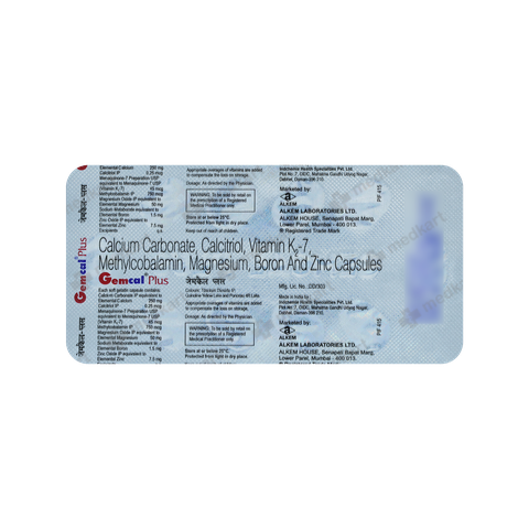 GEMCAL PLUS CAPSULE 10'S