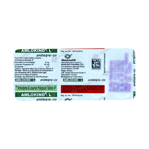 AMLOKIND L TABLET 10’S