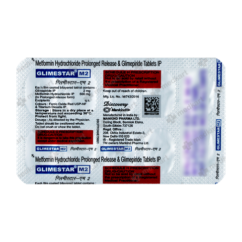 GLIMESTAR M 2MG TABLET 10'S