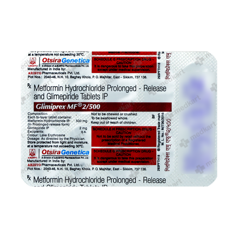GLIMIPREX MF 2/500MG TABLET 10'S