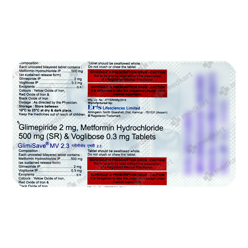 GLIMISAVE MV 2.3MG TABLET 10'S