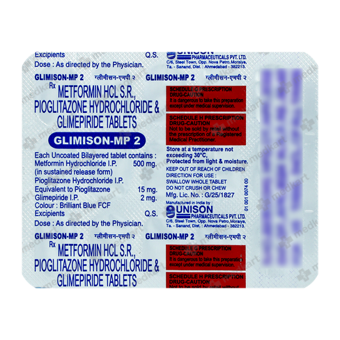 GLIMISON MP 2MG TABLET 15'S