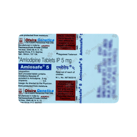 AMLOSAFE 5MG TABLET 15'S