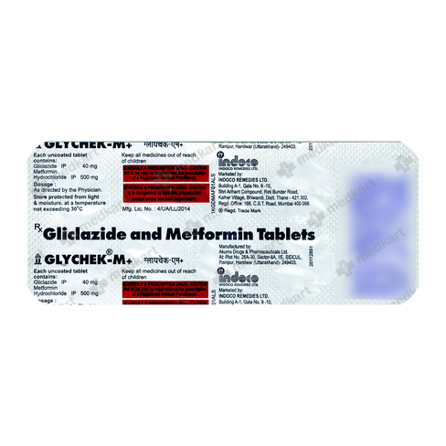 GLYCHEK M PLUS TABLET 10'S