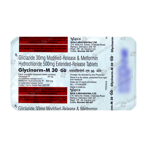 GLYCINORM M OD 30MG TABLET 10'S