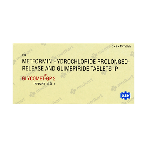 GLYCOMET GP 2MG TABLET 15'S