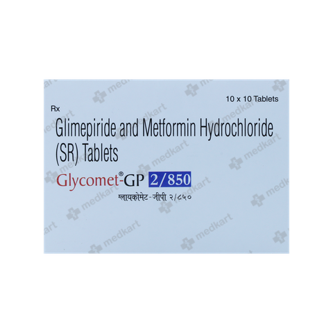 GLYCOMET GP 2/850MG TABLET 10'S