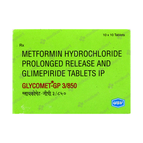 GLYCOMET GP3/850MG TAB 1X10