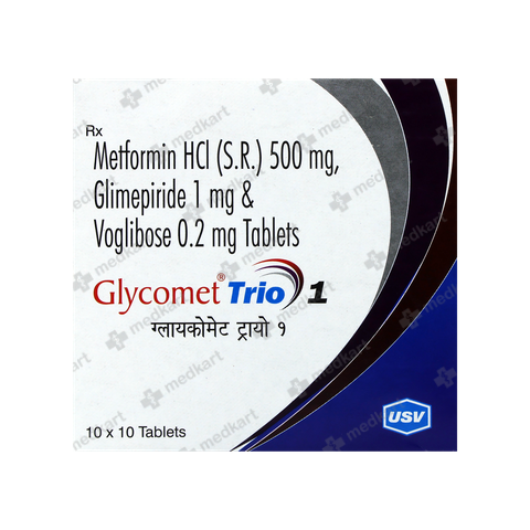 GLYCOMET TRIO 1MG TABLET 10'S