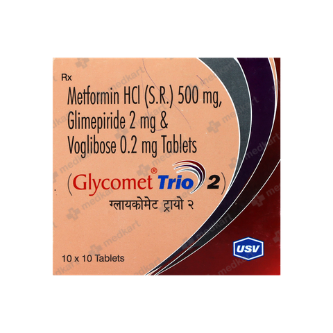 GLYCOMET TRIO 2MG TABLET 10'S