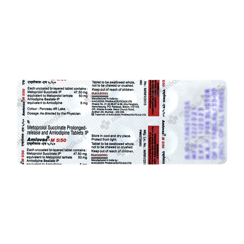 AMLOVAS M 5/50MG TABLET 10'S