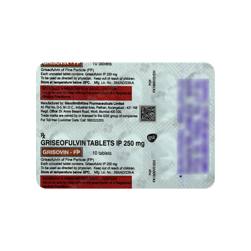 GRISOVIN FP 250MG TABLET 10'S