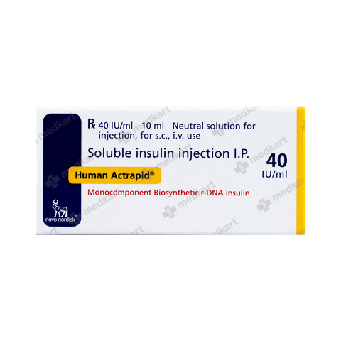 HUMAN ACTRAPID 40IU VIAL 10 ML