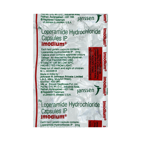 IMODIUM 2MG CAPSULE 4'S