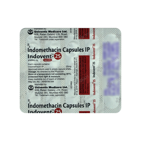 INDOVENT 25MG CAPSULE 10'S