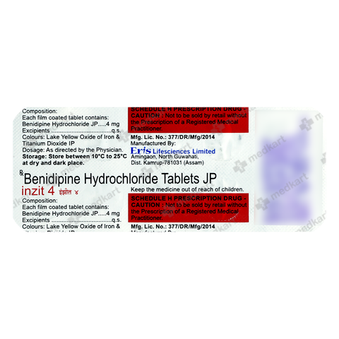 INZIT 4MG TABLET 10'S, Price, Composition & Generic Alternatives - Medkart