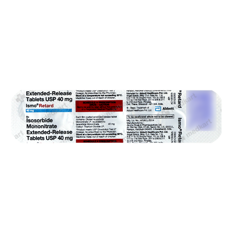 ISMO RETARD 40MG TABLET 7'S