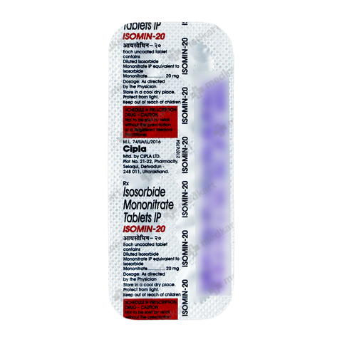 ISOMIN 20MG TABLET 10'S