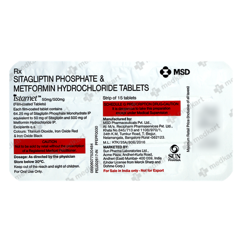 Buy ISTAMET 50 Online at Medkart