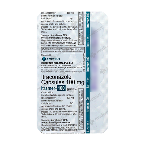 ITRAMER 100MG CAPSULE 10'S