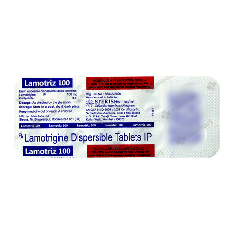 LAMOTRIZ 100MG TABLET 10'S