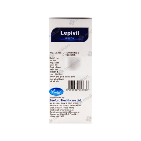 LEPIVIL 25 TABLET 10'S