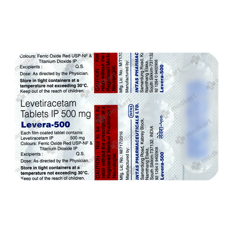LEVERA 500MG TABLET 15'S