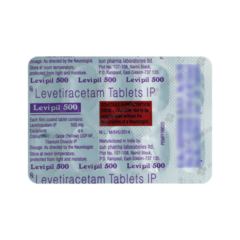 LEVIPIL 500MG TABLET 15'S