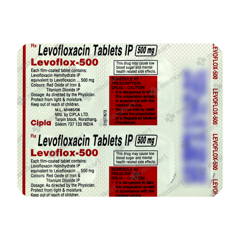 LEVOFLOX 500MG TABLET 10'S