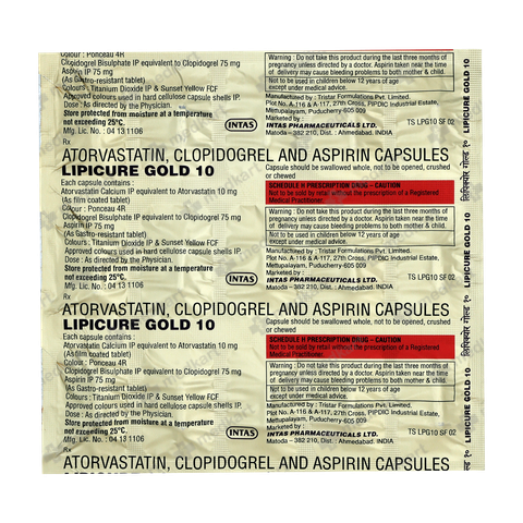 Affordable LIPICURE GOLD 10MG CAPSULE 15'S