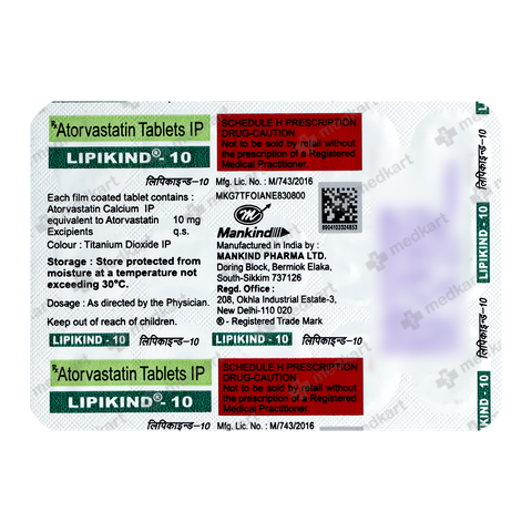 LIPIKIND 10MG TABLET 15'S