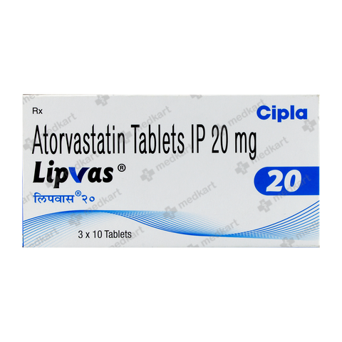 LIPVAS 20MG TABLET 10'S