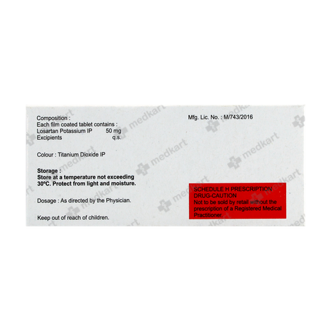 LOSAKIND 50MG TABLET 10'S