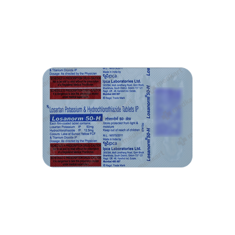 LOSANORM H 50MG TABLET 10'S