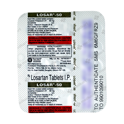 LOSAR 50MG TABLET 15'S
