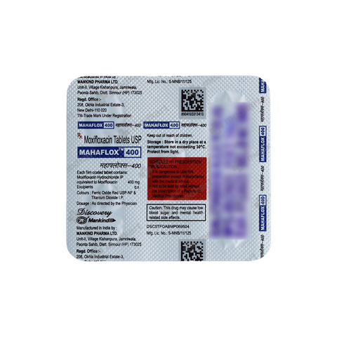 MAHAFLOX 400MG TABLET 5'S