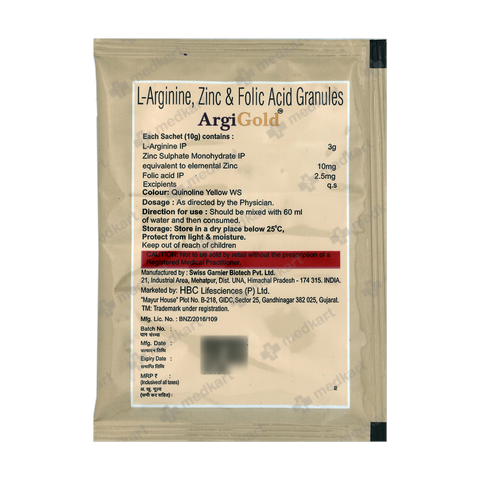 ARGIGOLD SACHET 10 GM