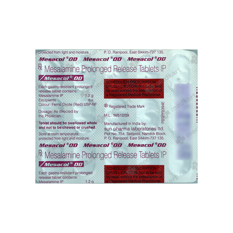 MESACOL OD TABLET 15'S