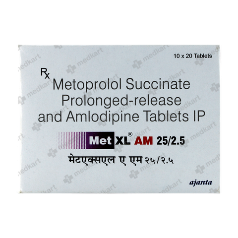 MET XL AM 25/2.5MG TABLET 20'S