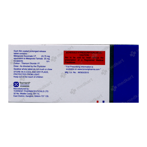 METOCARD XL 25MG TABLET 10'S, Price, Composition & Generic Alternatives ...