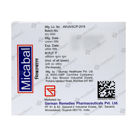 MICABAL 500MCG INJECTION 1 ML