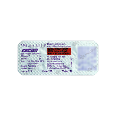 MIRTAZ 15MG TABLET 10'S
