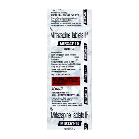 MIRZAT 15MG TABLET 10'S