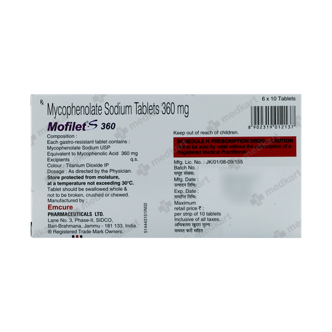 Buy MOFILET S 360Online at Medkart