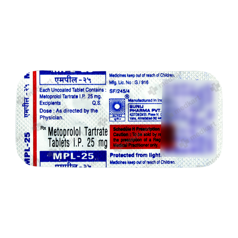 MPL 25mg – Price, Uses & Side Effects