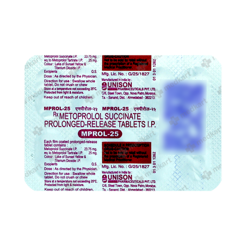 MPROL 25MG TABLET 10'S